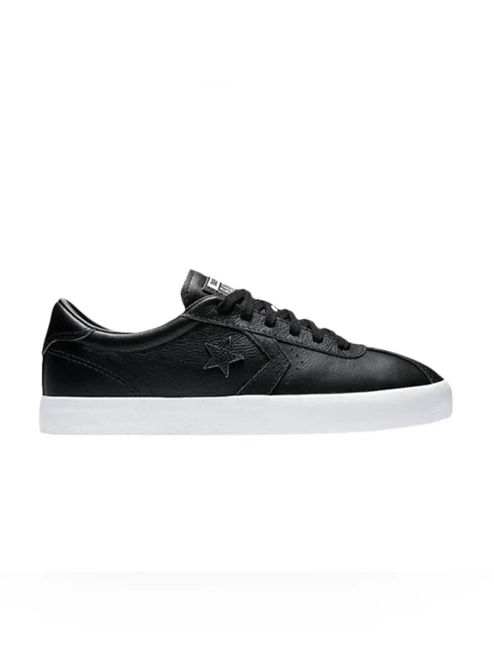Black leather low-top Converse Breakpoint Ox sneakers with Black star Chevron